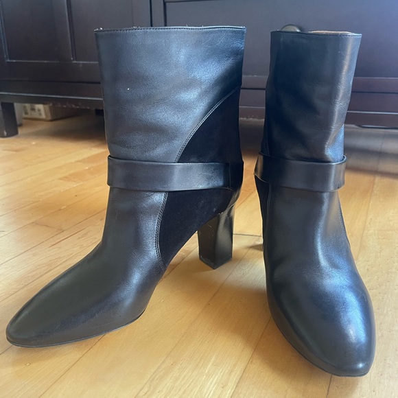 Chloe Leather & Suede Combo Booties - Picture 3 of 4